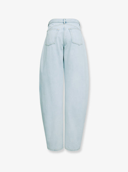 Alaia Low Round Ice Denim Jeans