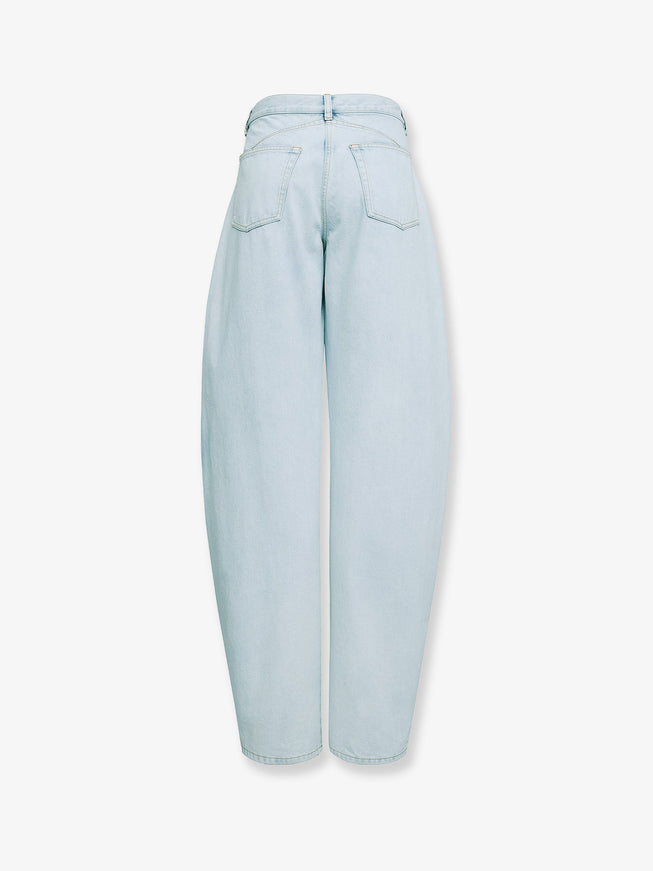 Alaia Low Round Ice Denim Jeans