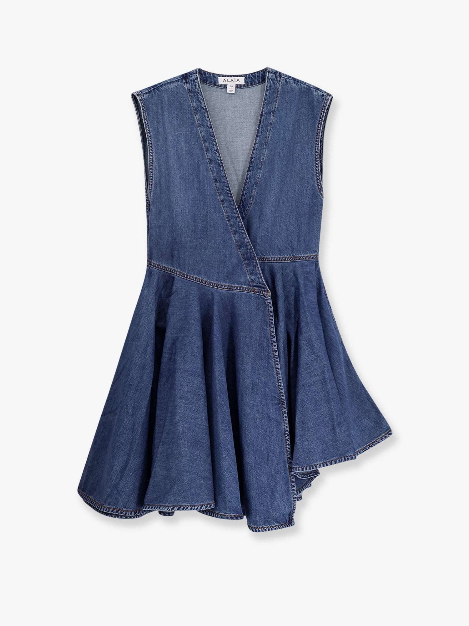 carven denim dress Carven Sleeveless Dress with Pockets
