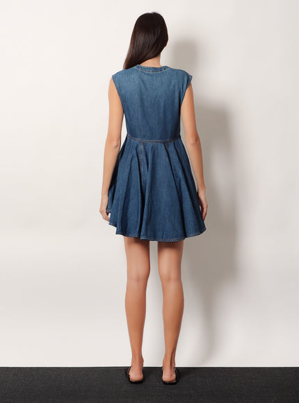 Alaia Wrap Denim Dress