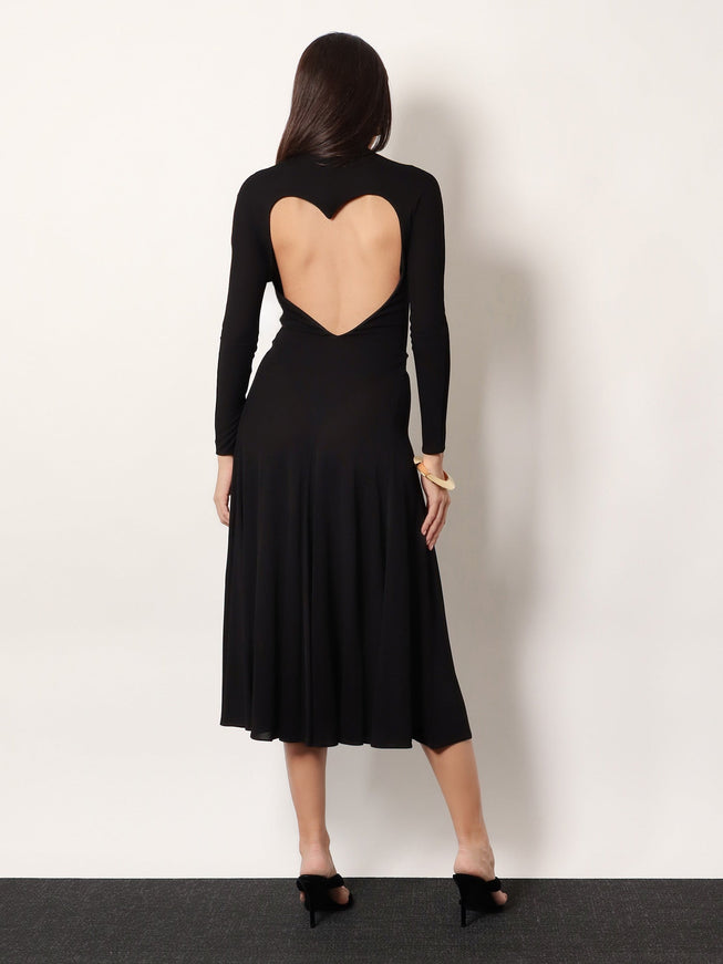 Alaia Viscose Long Heart Dress