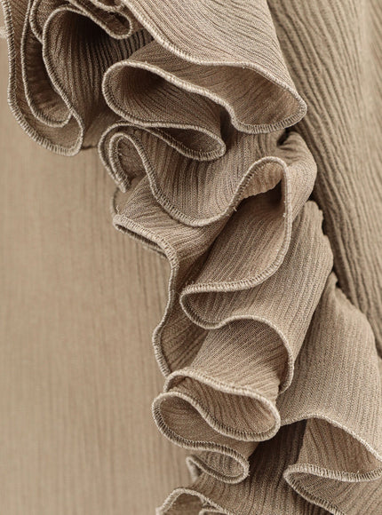 Alberta Ferretti Crepe Shirt With Ruffles