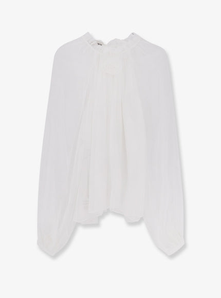 Alberta Ferretti Chiffon Shirt Bianco