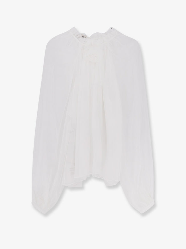 Alberta Ferretti Chiffon Shirt Bianco