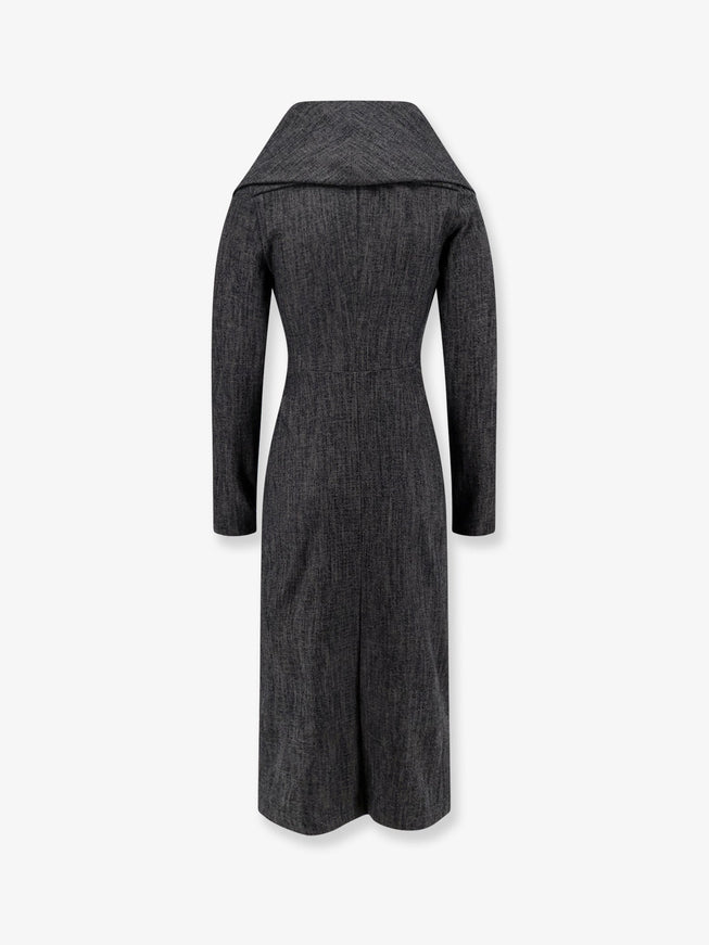 Alberta Ferretti Wool Blend Midi Dress