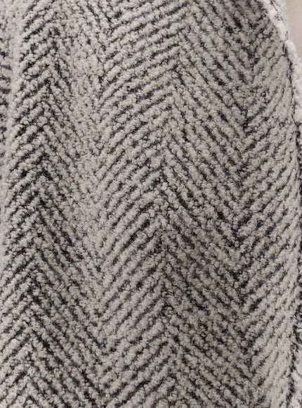 Alberta Ferretti Bouclé Coat With Herringbone Pattern