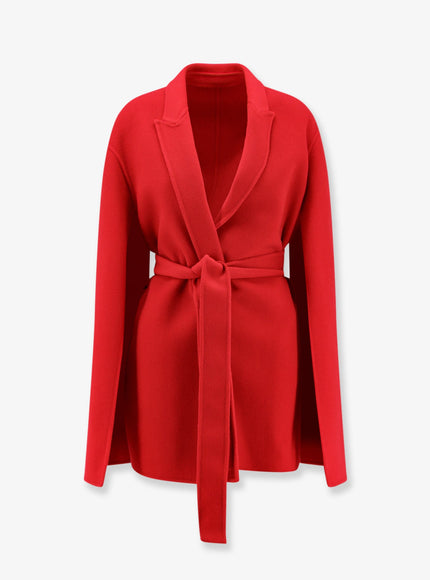 Alberta Ferretti Wool And Cashmere Coat 42 Rosso