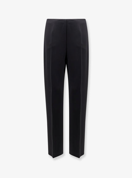 Alberta Ferretti Virgin Wool And Silk Trousers Nero