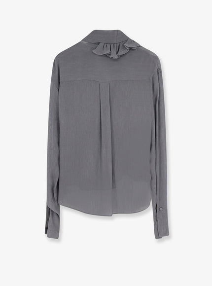 Alberta Ferretti Crepe Shirt With Rouches