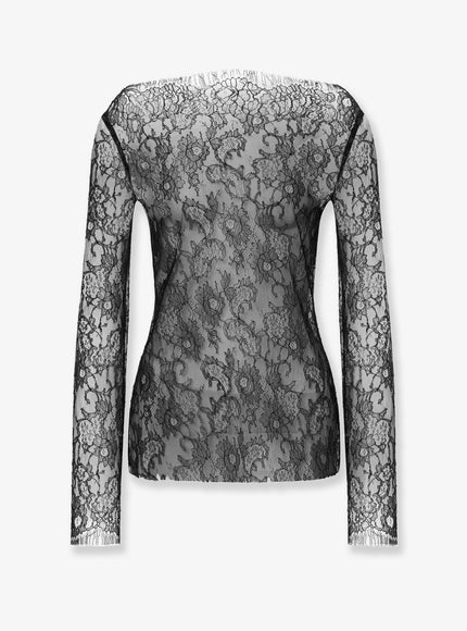 Alberta Ferretti Lace Shirt Nero