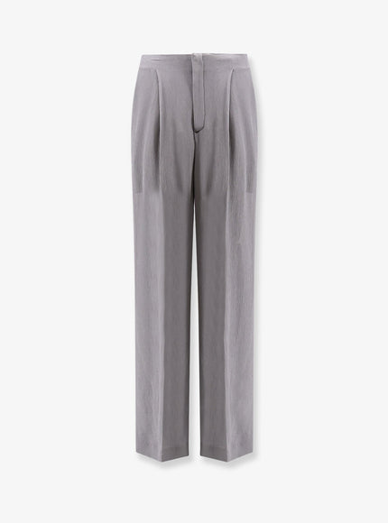 Alberta Ferretti Crepe Trousers Beige