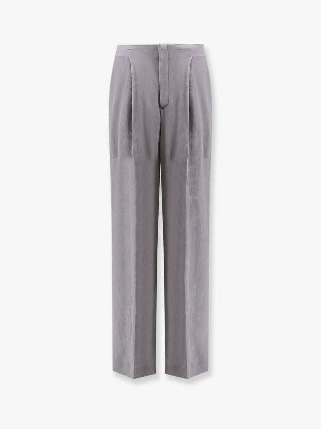 Alberta Ferretti Crepe Trousers Beige