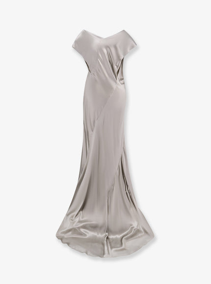 Alberta Ferretti Satin Long Dress