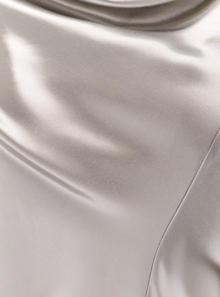 Alberta Ferretti Satin Long Dress