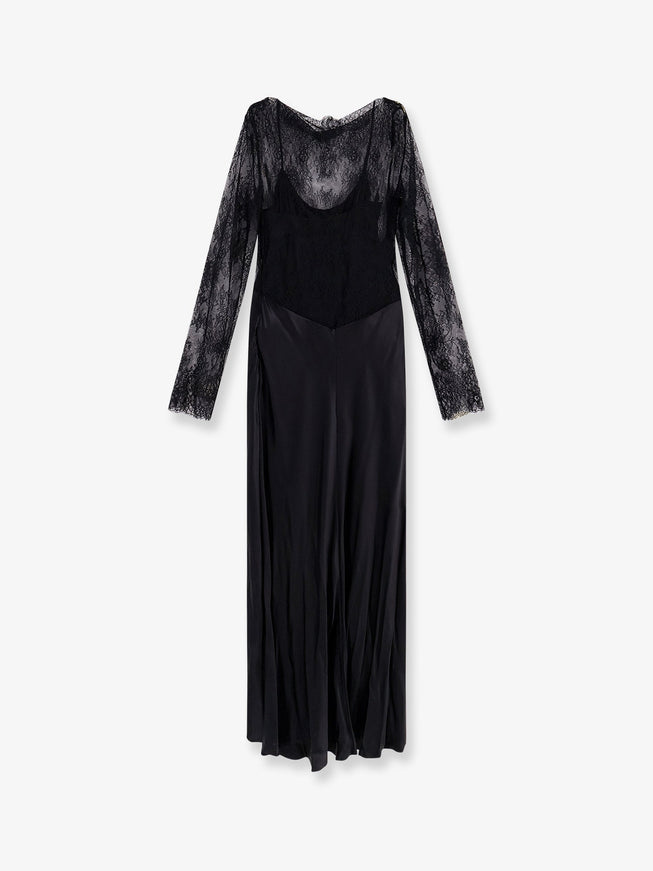 Alberta Ferretti Long Dress With Lace Insert