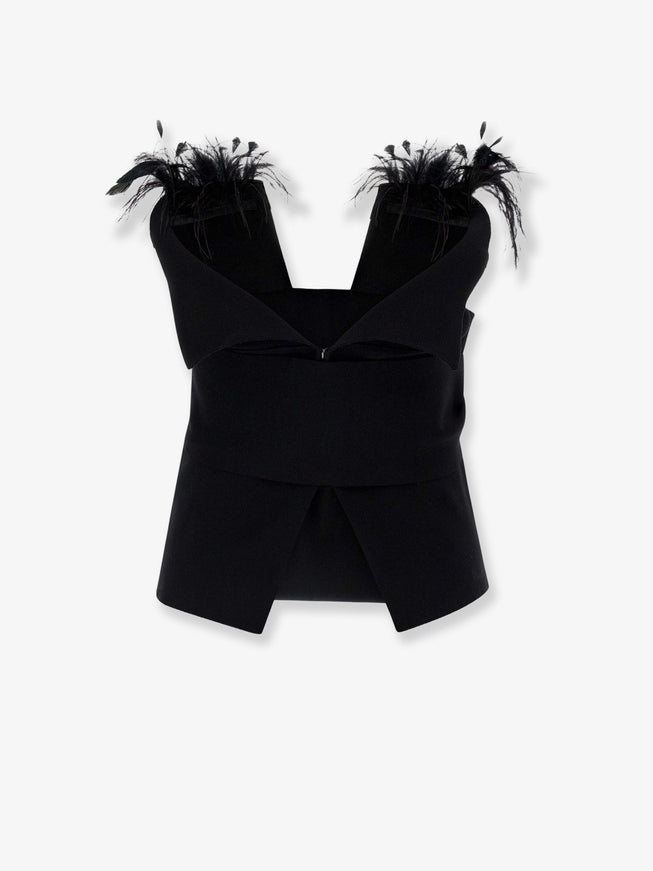 Alberta Ferretti Viscose Blend Top With Feathers Profile