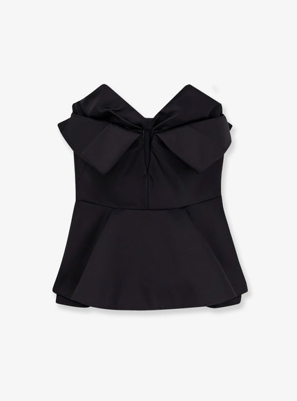 Alexander Mcqueen Silk Blend Bustier/Top Black