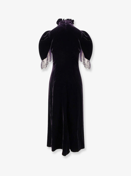 Alexander Mcqueen Velvet Dress With Silk Lining