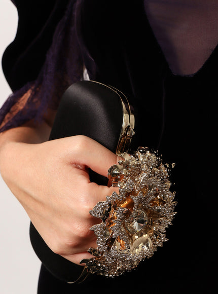 Alexander Mcqueen Carnation Clutch Satin Clutch