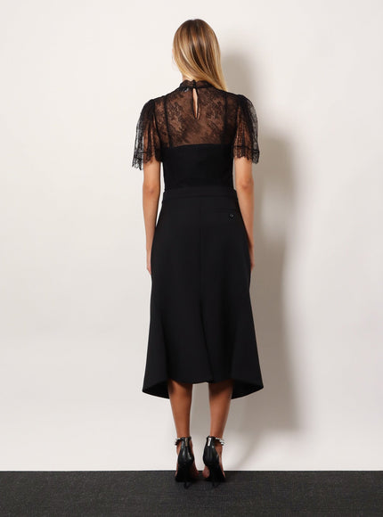 Alexander Mcqueen Midi Wool Skirt