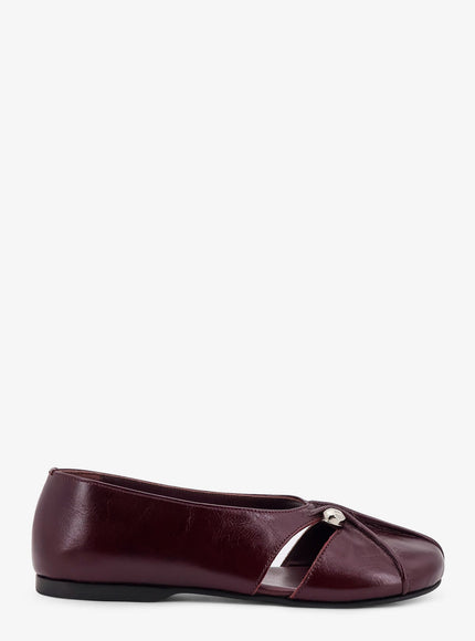 Alohas Ravena Leather Ballerinas Rift Burgundy