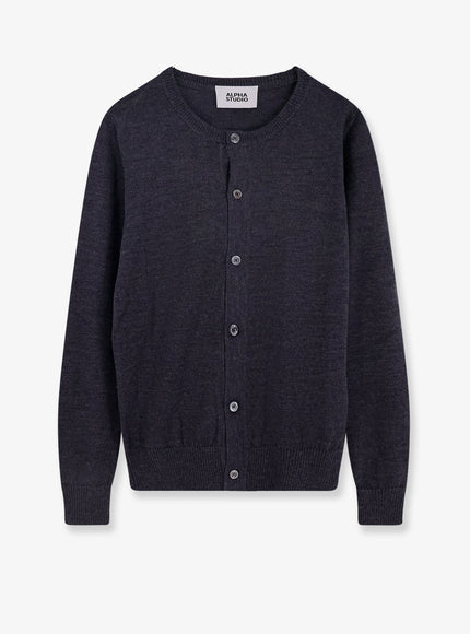 Alpha-Studio Wool Cardigan Antracite