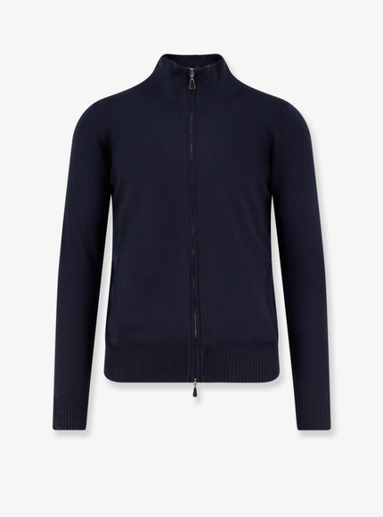 Alpha-Studio Wool Cardigan Blu