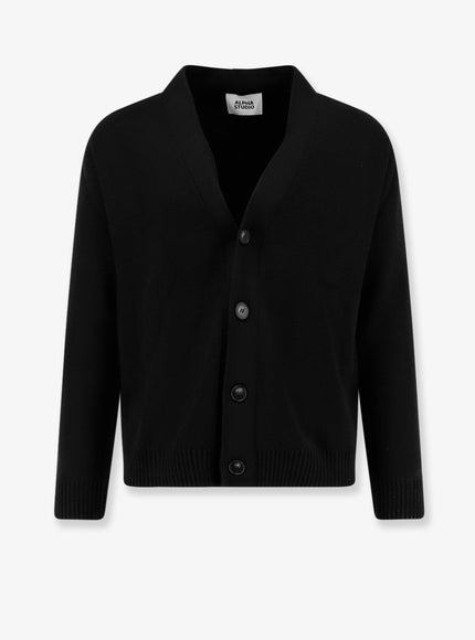 Alpha-Studio Wool Cardigan Nero