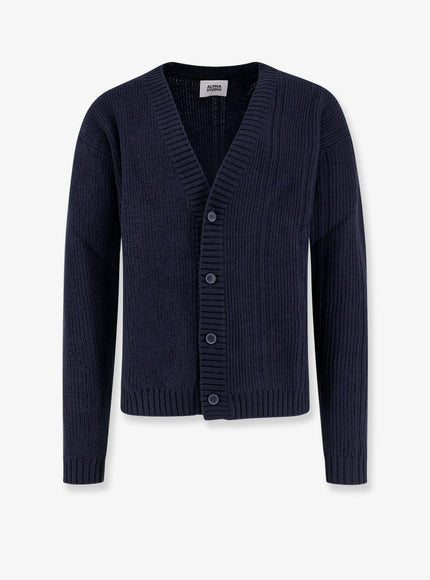 Alpha-Studio Wool Cardigan Blu