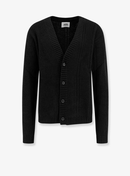 Alpha-Studio Wool Cardigan Nero