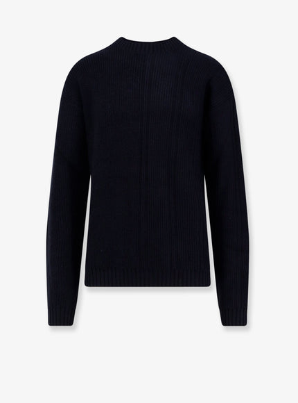 Alpha-Studio Ribbed Wool Sweater Blu Notte