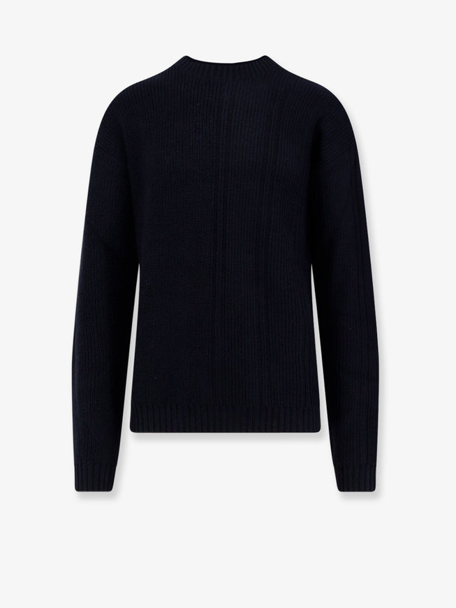 Alpha-Studio Ribbed Wool Sweater Blu Notte