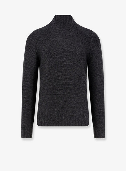 Alpha-Studio Links Wool And Cashmere Mock Turtleneck Antracite