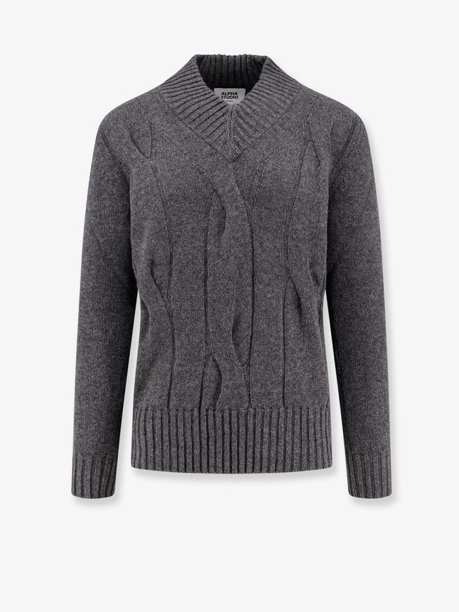 Alpha-Studio Cashmere Sweater Grigio Scuro