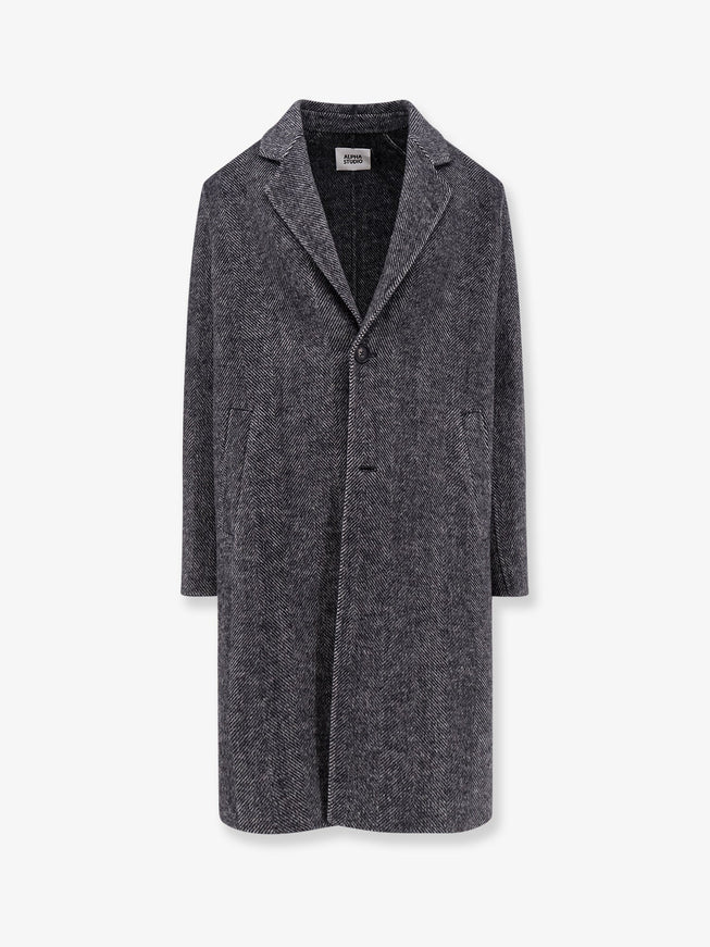 Alpha-Studio Wool Blend Coat Unico