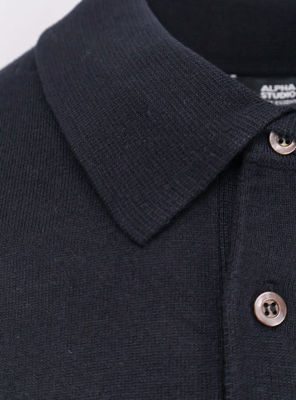Alpha-Studio Silk And Cashmere Polo Shirt