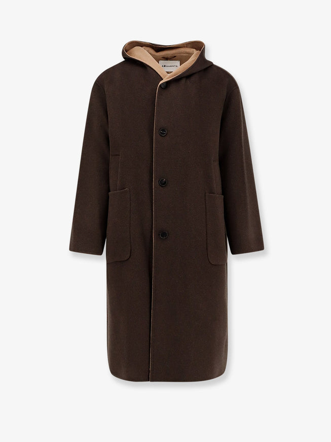 Amaranto Wool And Cashmere Coat Moro Cammello