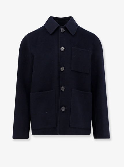 Amaranto Wool And Cashmere Coat Navy