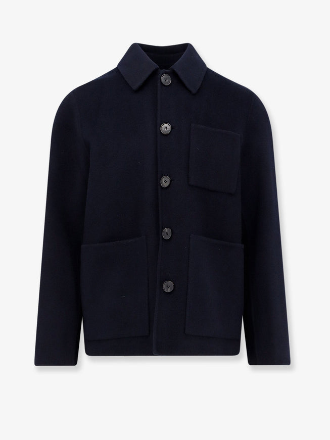 Amaranto Wool And Cashmere Coat Navy