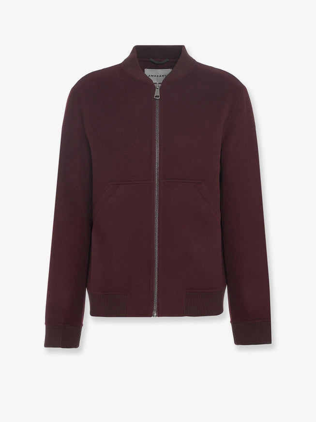 Amaranto Wool And Cashmere Jacket 50 Melanzana