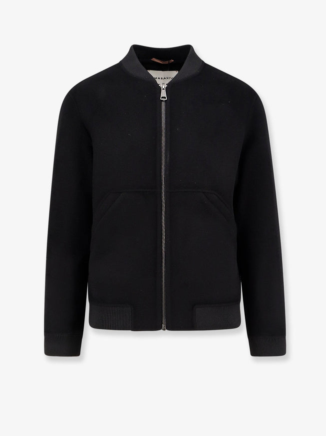 Amaranto Wool And Cashmere Jacket Nero
