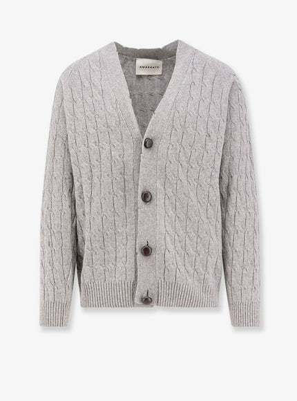Amaranto Wool And Cashmere Cardigan Alluminio