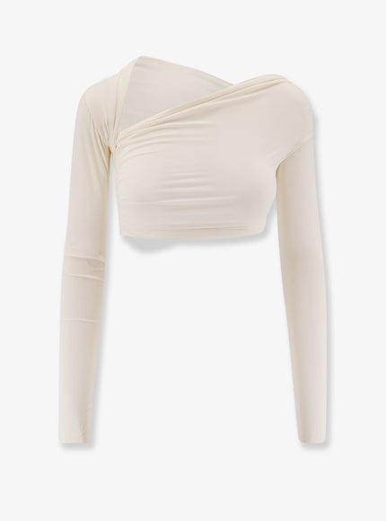 Amazuìn Gabi Stretch Fabric Top Uni Avorio