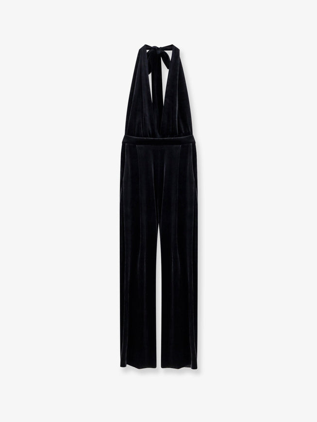 Amazuìn Gily Velvet Jumpsuit Uni Nero
