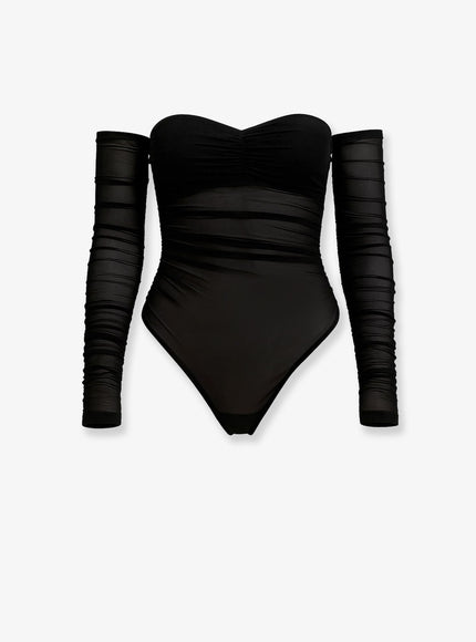 Amazuìn Oriane Tulle Body Top Uni Nero