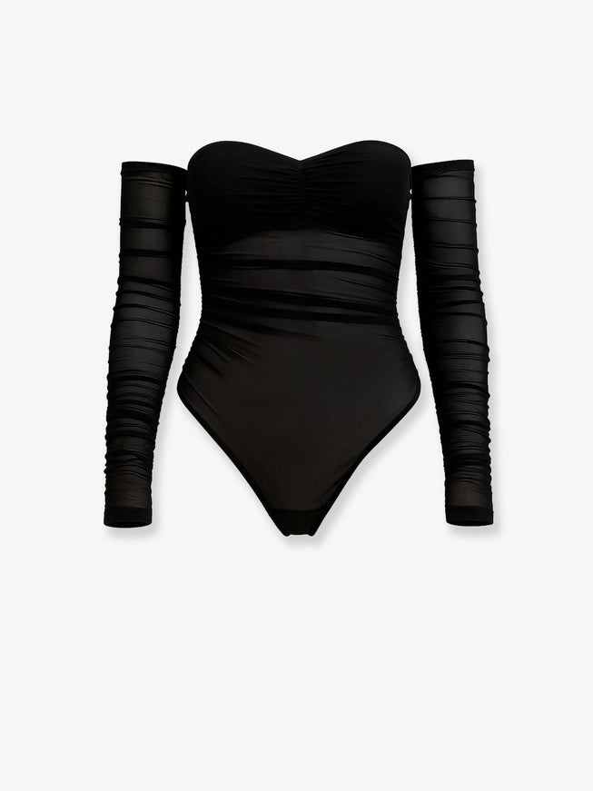 Amazuìn Oriane Tulle Body Top Uni Nero