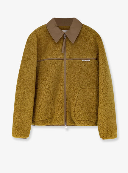 Ami Paris Faux Fur Jacket Vert Lichen