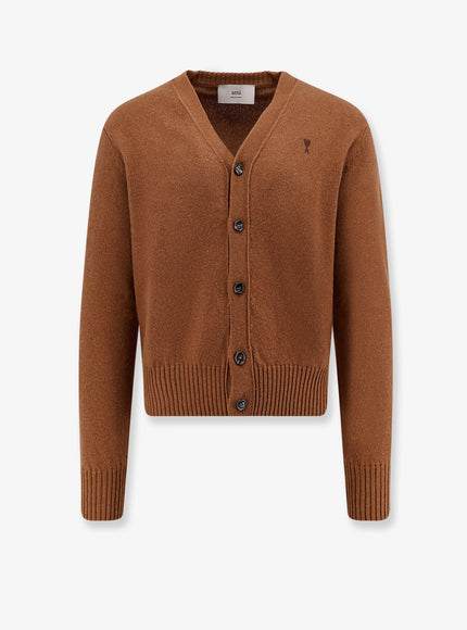 Ami Paris Cashmere Cardigan Noisette