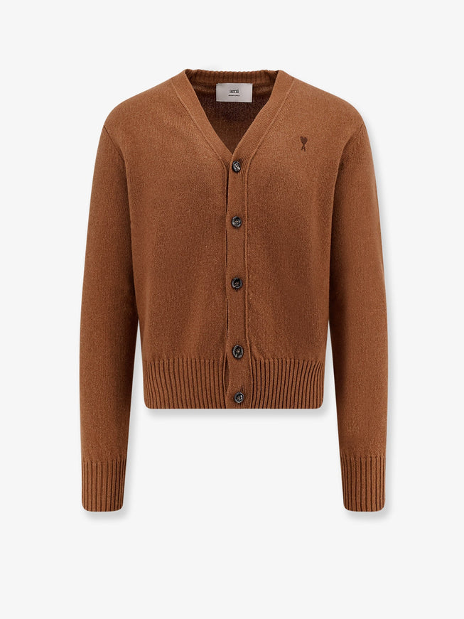 Ami Paris Cashmere Cardigan Noisette