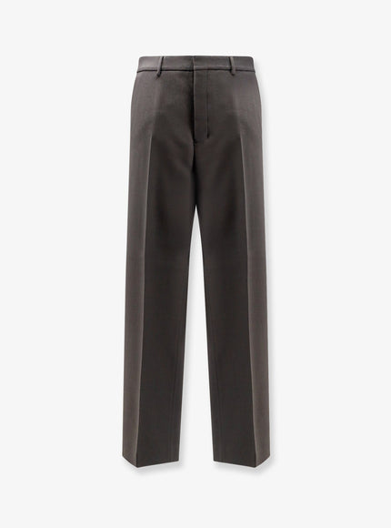 Ami Paris Virgin Wool Trousers Anthracite